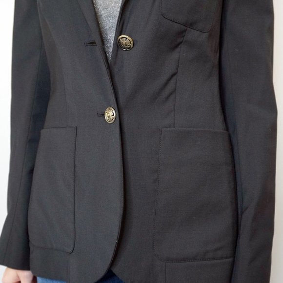 TALULA Aritzia Black Wool-Blend Blazer - Picture 7 of 8
